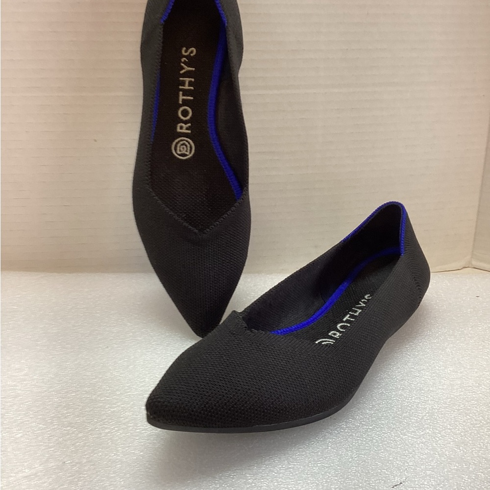 Rothy's Black Pointed Knit Flat — Women's Slip-On Shoe